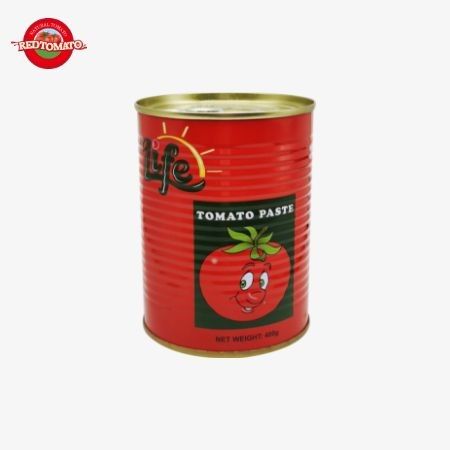 400g Kaleng Pasta Tomat Mudah Dibuka Tutup Double terkonsentrasi China Pabrik Produksi Harga Pabrik