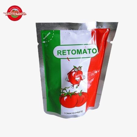 Pabrik Cina Kualitas tinggi Pasta tomat nyaman Dalam kantong berdiri 50g Double terkonsentrasi