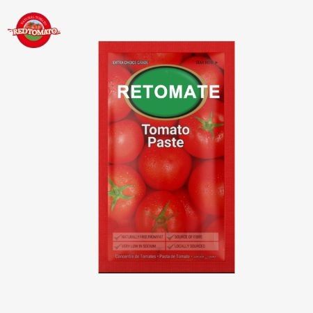 Pasta Tomat Sachet Flat Merah 80g Untuk Penggunaan dan Penyimpanan yang Mudah