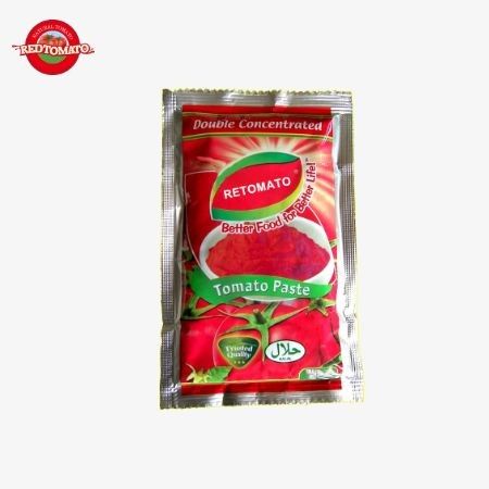 China Produksi Pabrik Harga 100g Flat Sachet Tomato Paste 30%-100% Kemurnian Rasa Manis Dan Masam
