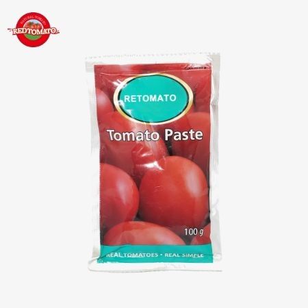 China Produksi Pabrik Harga 100g Flat Sachet Tomato Paste 30%-100% Kemurnian Rasa Manis Dan Masam