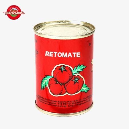 400g Pasta Tomat Kaleng 30%-100% Kemurnian Dengan Tutup Terbuka Yang Sempurna Untuk Penyimpanan