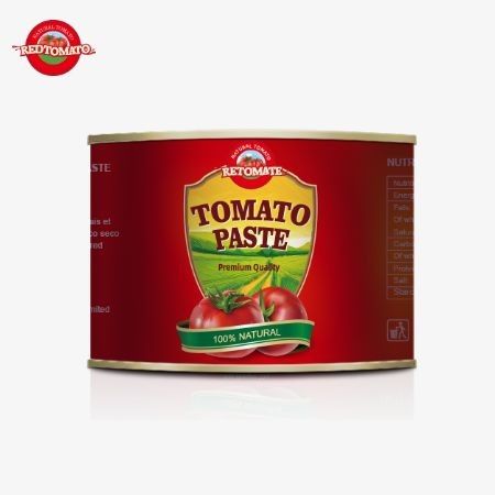 Dikemas dengan nyaman 70g Kaleng Pasta Tomat Garam dan Asam Dengan Desain Tutup Kertas yang Ramah Pengguna