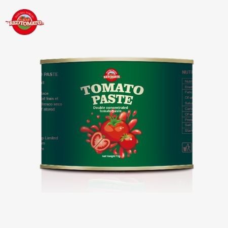 70g Tutup Mudah Terbuka Kaleng Pasta Tomat Konsentrat Untuk Pengalaman Ramah Pengguna