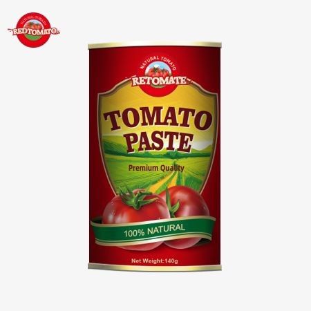 140 g pasta tomat kaleng dengan tutup mudah dibuka yang inovatif sesuai dengan standar HACCP