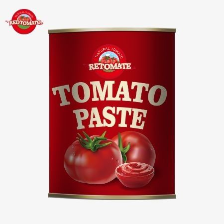 198g pasta tomat kaleng yang diproduksi oleh sesuai dengan ISO HACCP BRC dan standar produksi FDA