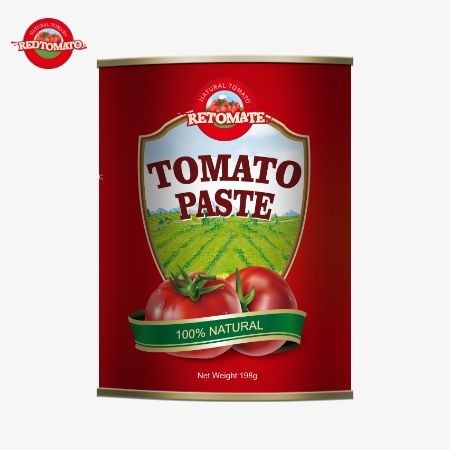 198 gram pasta tomat kaleng yang diproduksi sesuai dengan standar produksi ISO HACCP BRC dan FDA