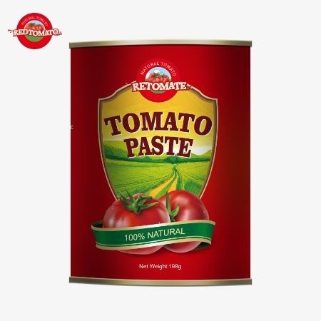 Memenuhi standar ISO HACCP dan BRC serta standar produksi FDA 198g pasta tomat kaleng