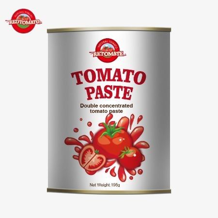 198 gram memenuhi standar ISO HACCP dan BRC serta standar produksi FDA Pasta tomat kaleng