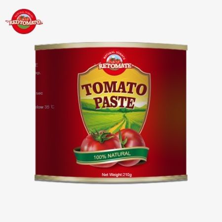 Pasta tomat kaleng 210g ini diproduksi sesuai dengan standar produksi ISO, HACCP BRC dan FDA