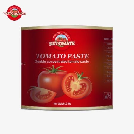 210g pasta tomat kaleng mematuhi standar produksi yang ditetapkan oleh ISO HACCP BRC dan FDA