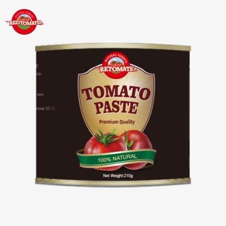 210g pasta tomat kaleng yang kami sediakan memenuhi Keamanan Makanan FDA yang diakui secara global ISO HACCP dan BRC