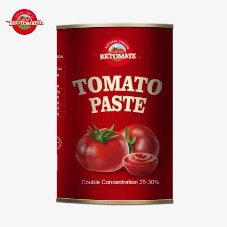 OEM Dari Pabrik China 400g Pasta Tomat Kaleng Diproduksi Menurut Standar ISO HACCP Dan FDA