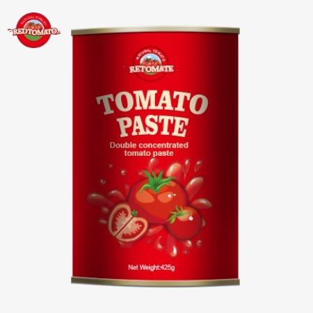 Pasta tomat kaleng 425g Standar global yang ditetapkan oleh ISO HACCP BRC dan Peraturan FDA