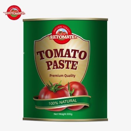 Pasta tomat kaleng 800g kami mematuhi standar kualitas dan keselamatan internasional yang ketat.