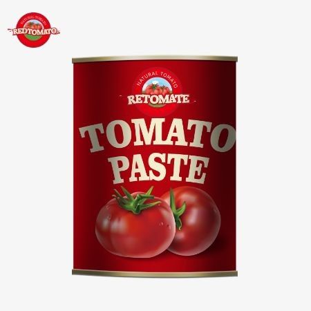 850g kaleng pasta tomat berkualitas tinggi 28/30% konsentrasi Brix dibuat dengan cermat di Cina