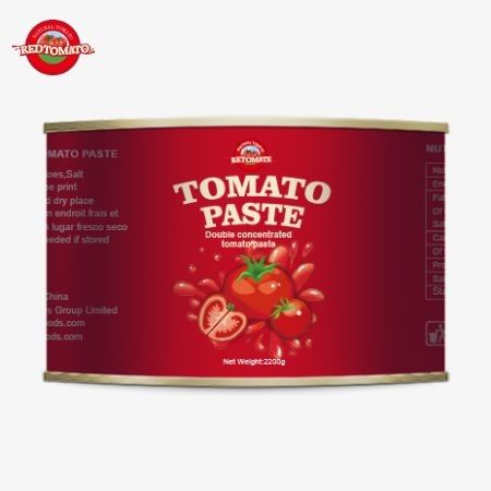 Pabrik Tomat 28-30% Brix Tomat Kaleng Pasta 2200g Tin Tomat Pasta Kualitas tinggi segar