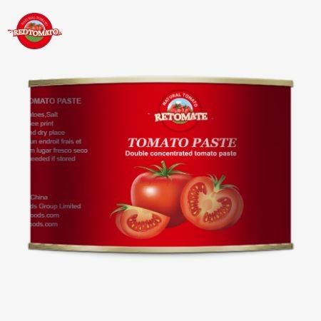 Premium 2200g Produk Tomat Kaleng Sertifikasi Sebagai Halal Untuk Masakan Muslim Afrika Konsentrasi Pasta Tomat
