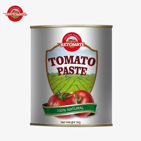 3kg Pasta Tomat Kaleng dengan 28-30% Brix dan Sertifikasi ISO untuk Catering dan Grosir