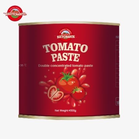 Kualitas tinggi 2024 pasta tomat, dikemas dalam 4500g kantong besar dengan konsentrasi 28-30 Brix