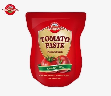 56g Stand-up Bag of Double-Concentrated Tomato Paste, kemurnian mulai dari 28% sampai 100%