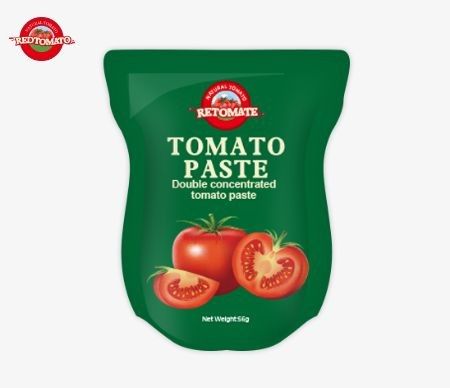Grosir Stand-Up Sachet Tomato Paste, Tersedia Dalam Ukuran 56g Menawarkan Produk Murni Tanpa Aditif