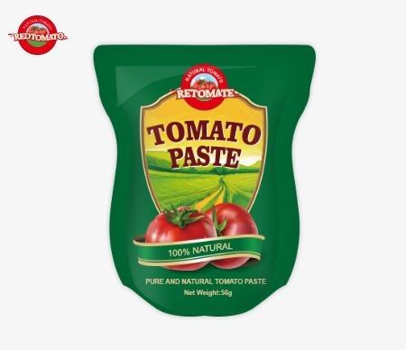 Grosir Stand-Up Sachet Tomato Paste Tersedia Dalam Ukuran 56g Menawarkan Produk Murni Tanpa Aditif