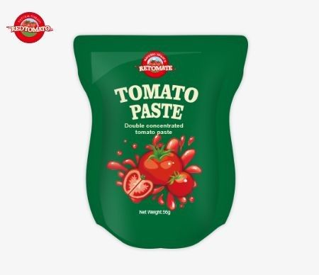 Grosir Stand-Up Sachet Tomato Paste, Dalam Ukuran 56g Menawarkan Produk Murni Tanpa Aditif