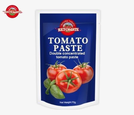 Harga Pabrik Custom Print Stand Up Bag Bag 70g Tomato Paste Sachet Food Packaging Bag