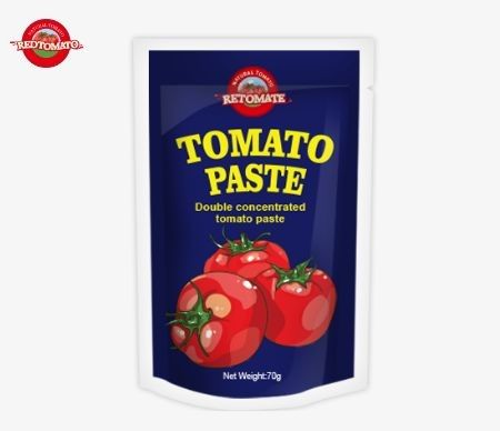 70g Tomato Paste In Standing Sachet Flat Sachet Brix 28-30% 22-24% 18-20% Konsentrasi