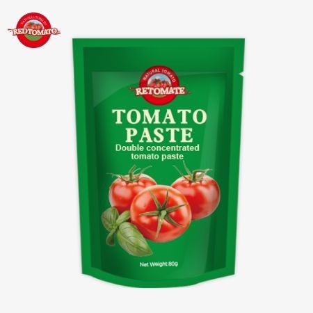 80g Stand-Up Bag of Double-Concentrated Tomato Paste Tersedia dengan tingkat kemurnian mulai dari 30% hingga 100%