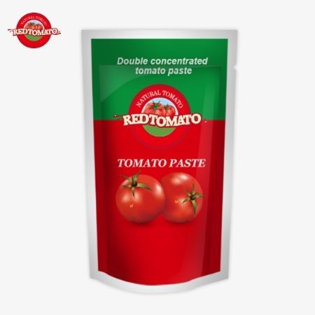 OEM 100g Stand-Up Sachet Featuring Double-Concentrated Tomato Paste Menawarkan Tingkat Kemurnian Mulai dari 30% Sampai 100%