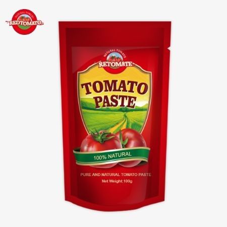Premium-grade 100g Stand-up Sachet Tomato Paste yang berasal dari pabrik terkenal di China