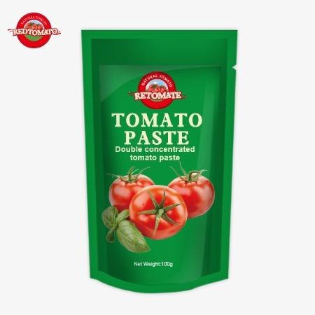 Kualitas tinggi 100g Stand-Up Sachet Tomato Pasta Asal dari pabrik terkenal di Cina