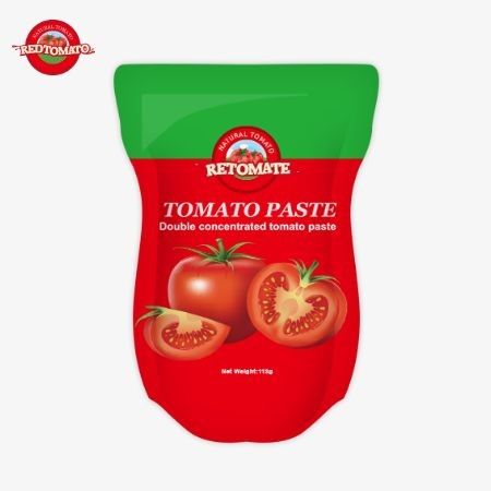 Pabrik Pasta Tomat Menghasilkan 113g Kantong Berdiri Sesuai dengan Standar Produksi ISO HACCP BRC Dan FDA