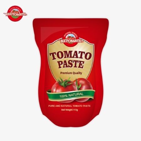 Pabrik Pasta Tomat Menghasilkan 113g Kantong Berdiri Mengikuti ISO HACCP BRC Dan Standar Produksi FDA