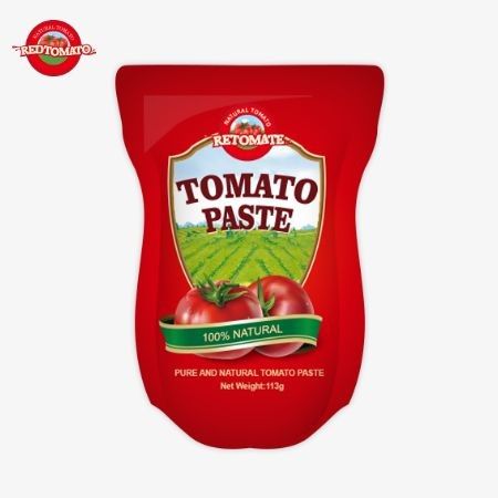 Pabrik Pasta Tomat Menghasilkan 113g Kantong Berdiri Sesuai dengan Standar Produksi ISO HACCP BRC Dan FDA
