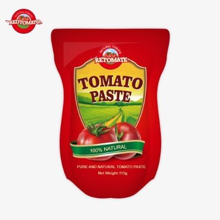 Pabrik Pasta Tomat Menghasilkan 113g Kantong Berdiri Mengikuti Standar Produksi ISO HACCP BRC Dan FDA