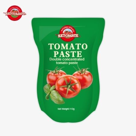 Pabrik Pasta Tomat Membuat 113g Stand-Up Sachet Sesuai dengan Standar Produksi ISO HACCP BRC Dan FDA