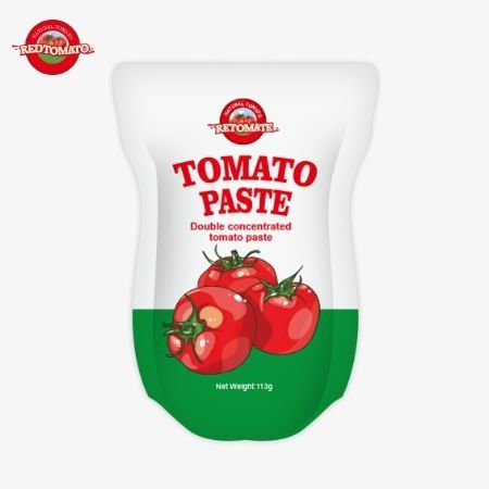 Pabrik Pasta Tomat Membuat 113g Stand-Up Sachet Sesuai dengan Standar Produksi ISO HACCP BRC Dan FDA