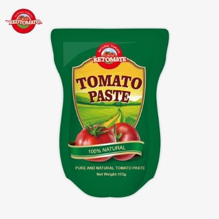 Pabrik Pasta Tomat Menghasilkan 113g Kantong Berdiri Mengikuti Standar Produksi ISO HACCP BRC Dan FDA