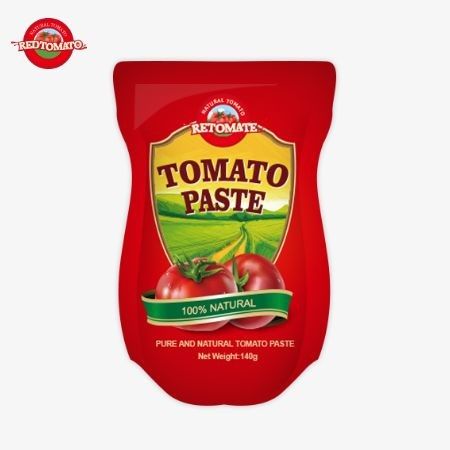 140g Stand-up Sachet of Sweet and Sour Tomato Paste, Tersedia dalam Tingkat Kemurnian 22% hingga 30%