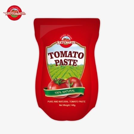 140g Stand-up Sachet of Sweet and Sour Tomato Paste, dengan kemurnian mulai dari 22% hingga 30%