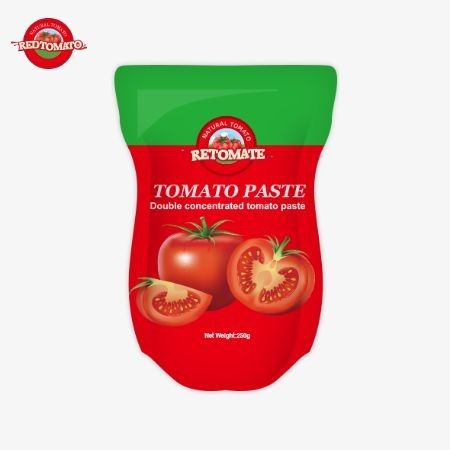 250g pasta tomat asam manis dalam kantong berdiri, dengan 30%-100% kemurnian