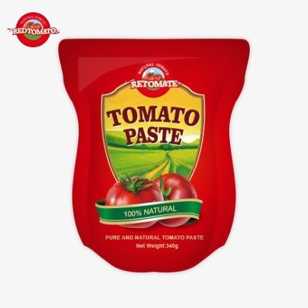 340g Stand-up Sachet of Tomato Paste Memenuhi Standar ISO HACCP dan BRC untuk Kepatuhan Harga Pabrik