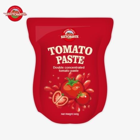 340g Stand-up Sachet of Tomato Paste Memenuhi ISO HACCP Dan Standar BRC Untuk Harga Pabrik