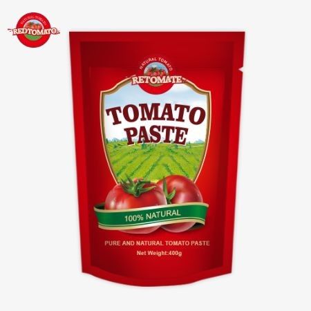 400g Stand-Up Sachet Tomato Paste Nyaman Rasa Dan Kemurnian kisaran 30%-100%