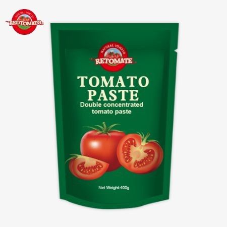 400g Stand-Up Sachet Tomato Paste Nyaman Dan Menggugah Selera Dengan Tingkat Kemurnian Mulai dari 30% Sampai 100%