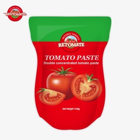 1100g Stand-up Sachet of Tomato Paste Memenuhi Standar ISO HACCP Dan BRC Untuk Kepatuhan Harga Pabrik