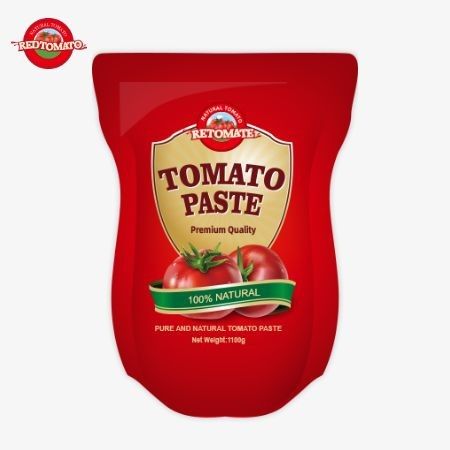 1100g Stand-up Sachet of Tomato Paste Memenuhi Standar ISO HACCP Dan BRC Untuk Kepatuhan Harga Pabrik
